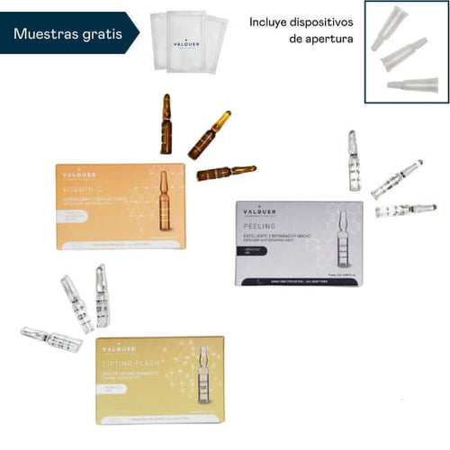 pack de 3 ampollas de tratamiento facial