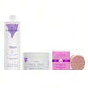 Pack capilar de cebolla Valquer con champú líquido, mascarilla y champú sólido.