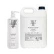 Packshot del Pack Gel Conductor Facial & Corporal Valquer 6000 ml: botella profesional de 1000 ml y garrafa de 5000 ml