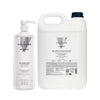 Packshot del Pack Gel Conductor Facial & Corporal Valquer 6000 ml: botella profesional de 1000 ml y garrafa de 5000 ml