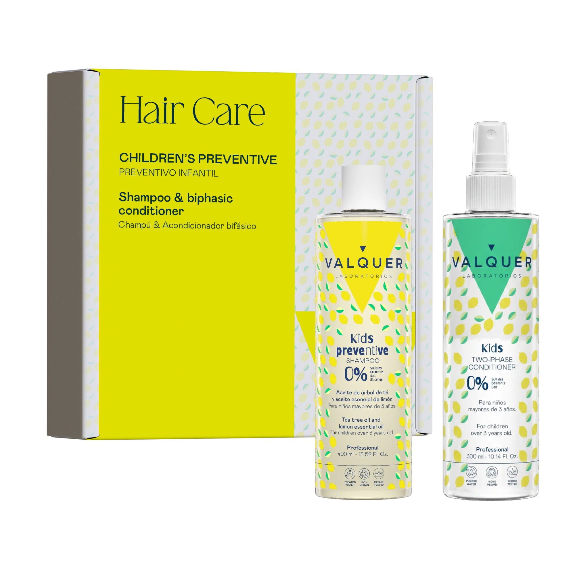 Pack Preventivo Infantil Valquer con champú 400 ml y acondicionador bifásico 300 ml