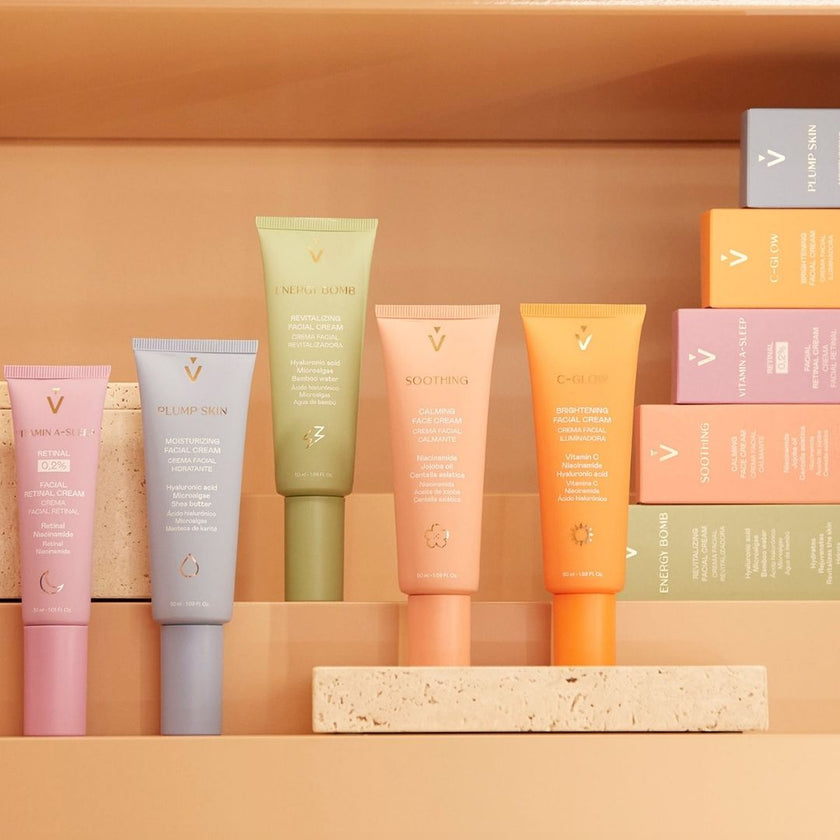 Pack Skin Essentials con Energy Bomb, Plump Skin, C-Glow, Soothing y Vitamin A-Sleep