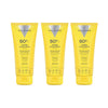 Pack de tres cremas solares faciales Hydra Sunscreen SPF 50+ de Valquer, 75 ml cada unidad.