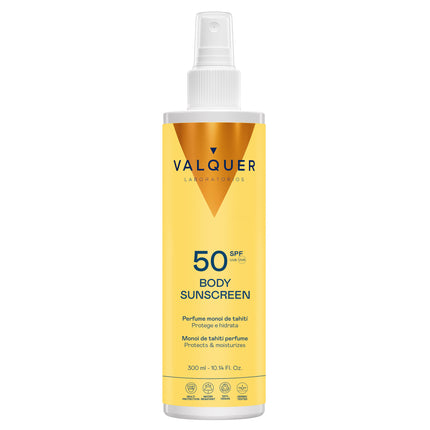 Protector Solar Corporal SPF 50 de Valquer con alta protección e hidratación para cuidar la piel frente al sol