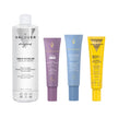 Rutina facial Valquer para piel sensible con agua micelar, crema Retinal 0,1%, Plump Skin y sérum solar invisible SPF 50+.
