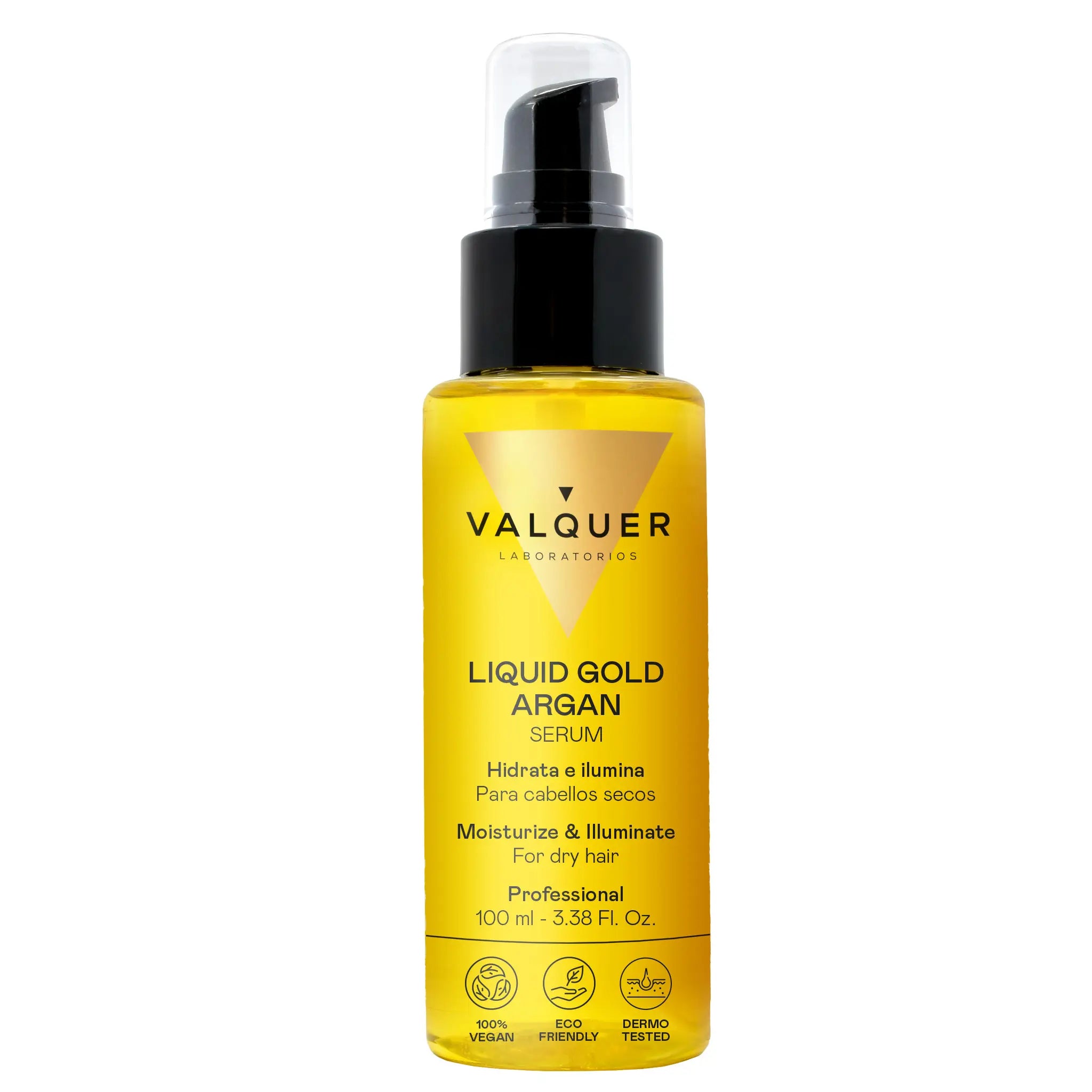 Serum with Argan Oil and Liquid Gold – Hydration and Hair Shine – Valquer®