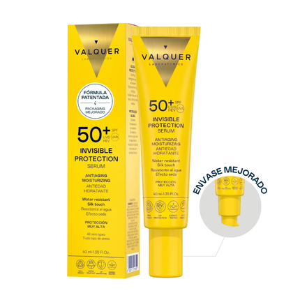 Sérum Solar Facial Invisible Protection SPF 50+ Antiedad e Hidratante - 40 ml