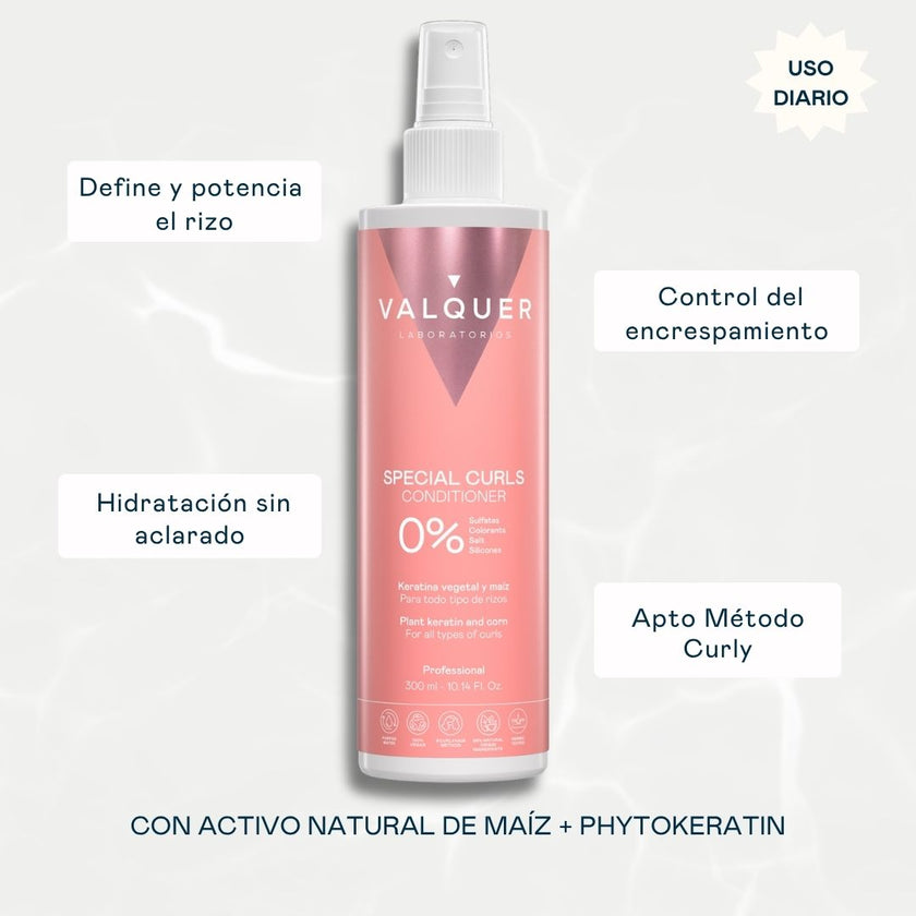 Beneficios del Special Curls Conditioner Valquer: define el rizo e hidrata sin aclarado