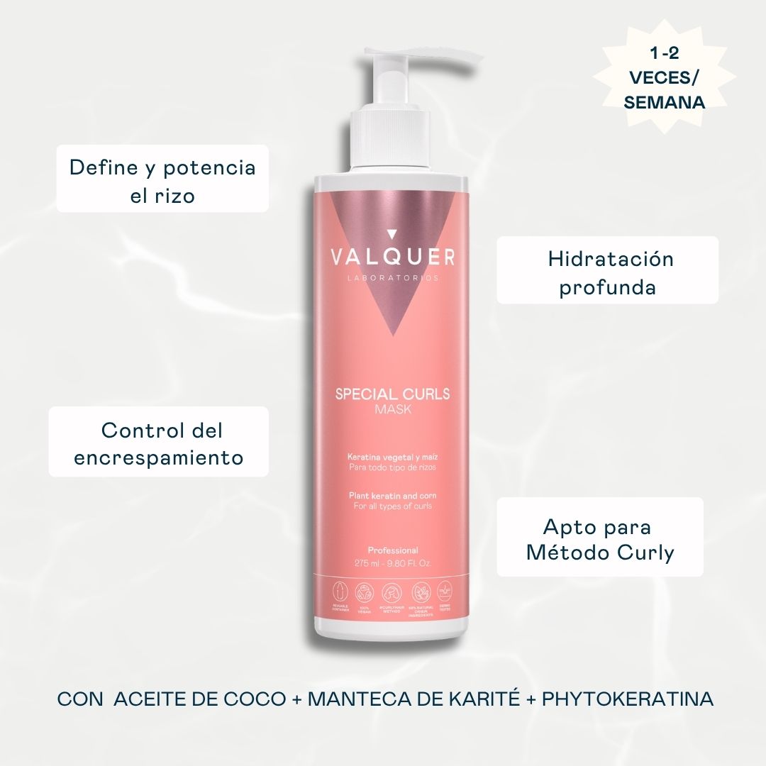 Beneficios de la Special Curls Mask Valquer: define el rizo e hidrata en profundidad
