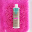 textura champu power color rosa