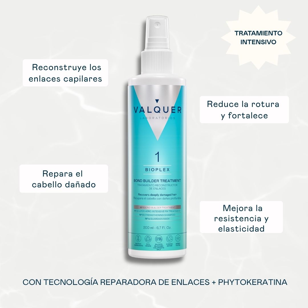 Tratamiento Reconstructor de Enlaces Bioplex Nº1 Valquer con tecnología reparadora y phytokeratina, 200ml