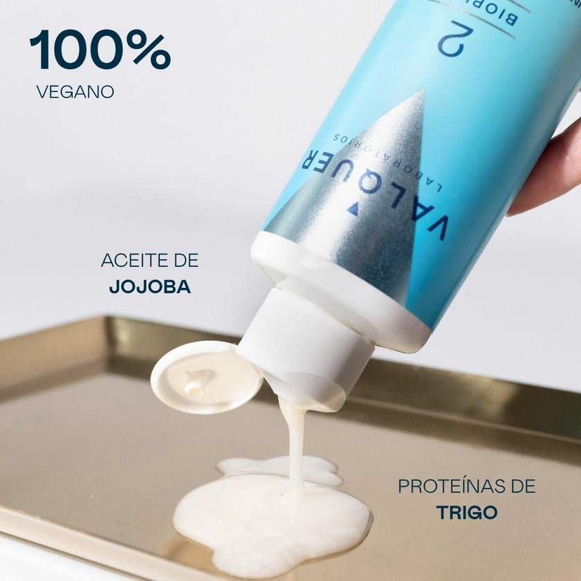Tratamiento Bioplex Nº2 Valquer 100% vegano con aceite de jojoba y proteínas de trigo