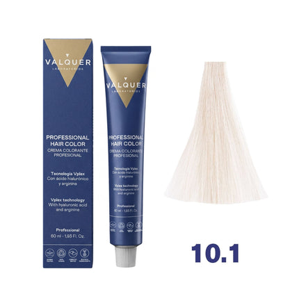 Tinte 10.1 Rubio Platino Ceniza - 60 ml de Valquer.