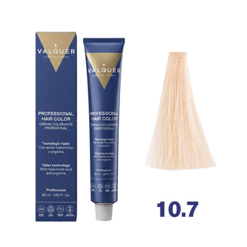 Tinte 10.7 Rubio Platino Beige - 60 ml de Valquer.