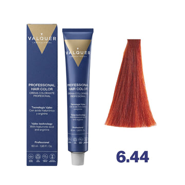 Tinte 6.44 Rubio Oscuro Cobrizo Intenso - 60 ml de Valquer.