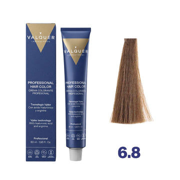 Tinte 6.8 Rubio Oscuro Marrón Frío - 60 ml de Valquer.