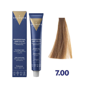 Tinte 7.00 Rubio Medio Doble Cobertura - 60 ml de Valquer.