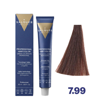 Tinte 7.99 Rubio Medio Marrón Intenso - 60 ml de Valquer.