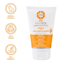 Load image into Gallery viewer, Children&#39;s facial sun cream high protection SPF 50 - 100 ml
