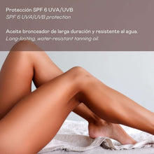 Cargar imagen en el visor de la galería, Aceite solar SPF 6 con acelerador del bronceado - 250 ml
